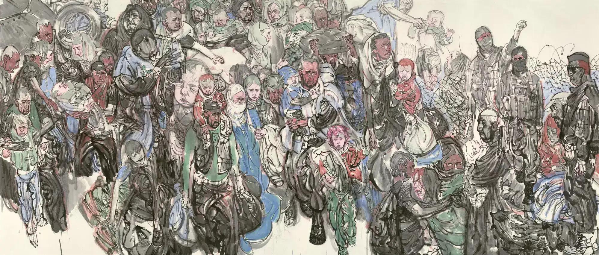 中国画人物张江舟作品欣赏