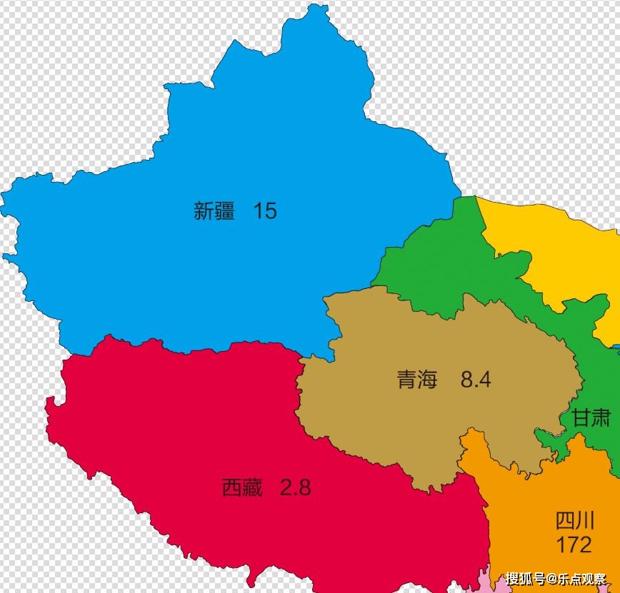 地图看我国各省份人口密度高达上万低不过3人