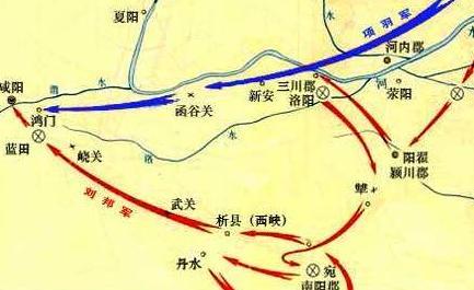 刘邦就有了独霸关中的心思,他派人关闭项羽西进关中的必经之路函谷关