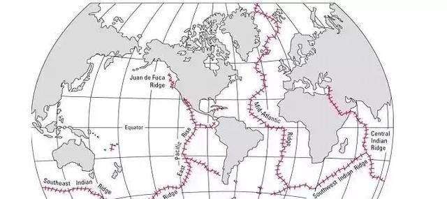 世界大洋中脊地图|我国目前的教科书仍通行"四大洋"说法,公开出版地图
