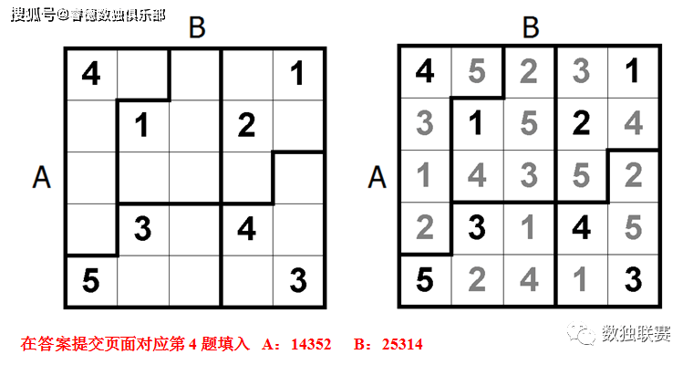 比赛通知:睿德杯数独比赛之初级赛第二期题型说明_格内_数字_空白