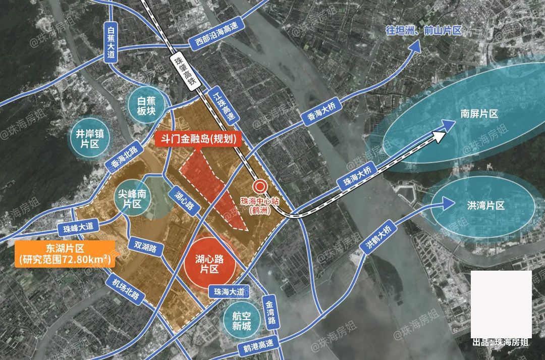 其中,鹤洲新区定调横琴粤澳深度合作区支撑区,政府大手笔规划肉眼可见