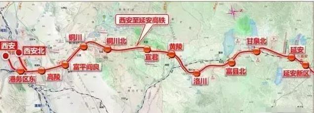 线路自西安东站北端引出向北,经过西安市灞桥区,临潼区,高陵区,咸阳市