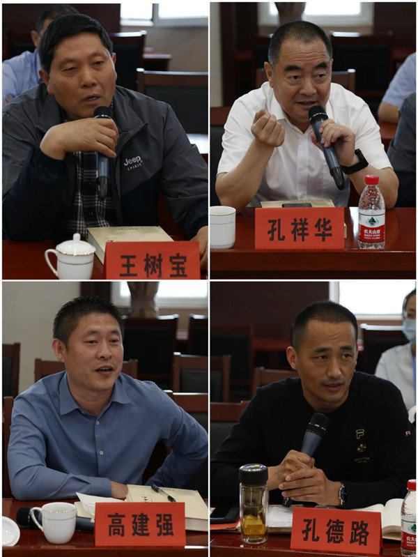 与会嘉宾王心安,陈国民,孔祥震,陈德祥,王树宝,孔祥华,高建强,孔德路