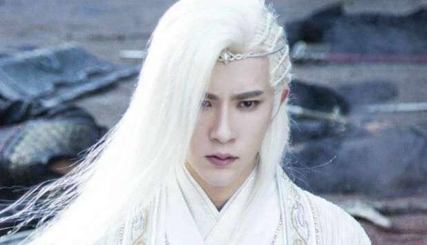 冯绍峰《幻城》中饰演马天宇的哥哥卡索,也是白发飘飘,十分的风流倜傥