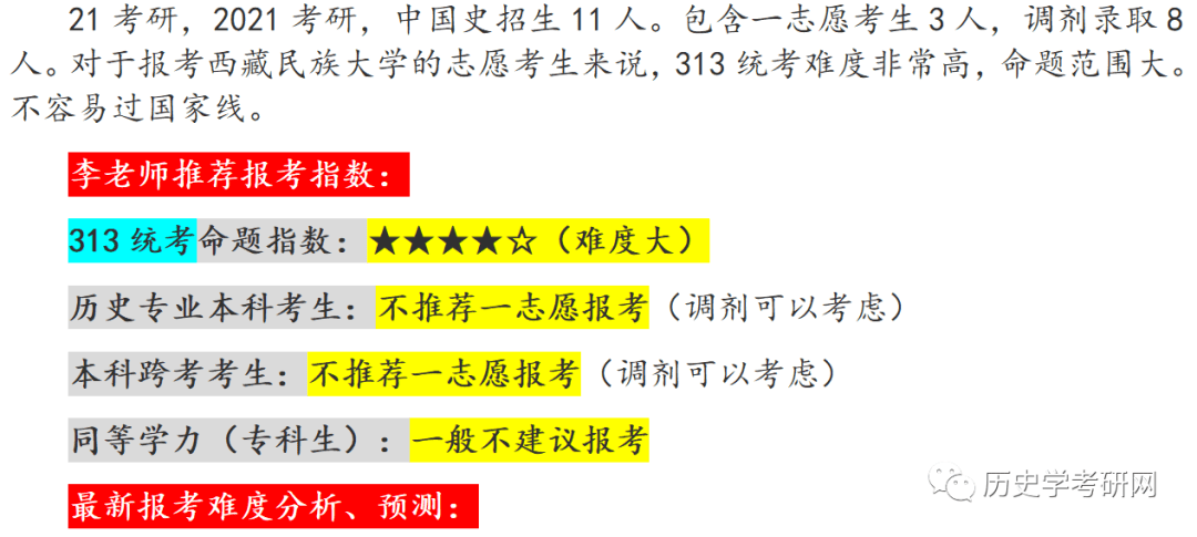 80调剂西藏民族大学23历史学考研最新院校分析历史学考研网