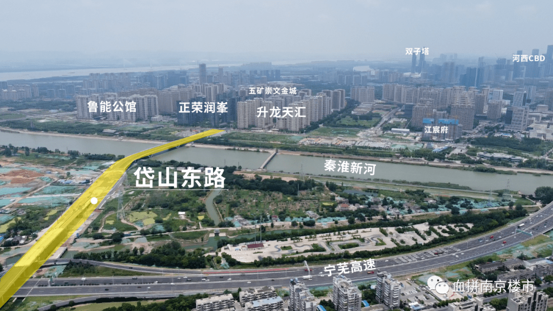 南京岱山东路北延南起g205宁芜公路,桥梁工程南起g42绕城公路岱山东路