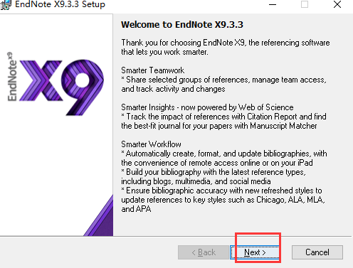 EndNote X9.3.3 for windows安拆教程 【文献办理软件】EndNote X9