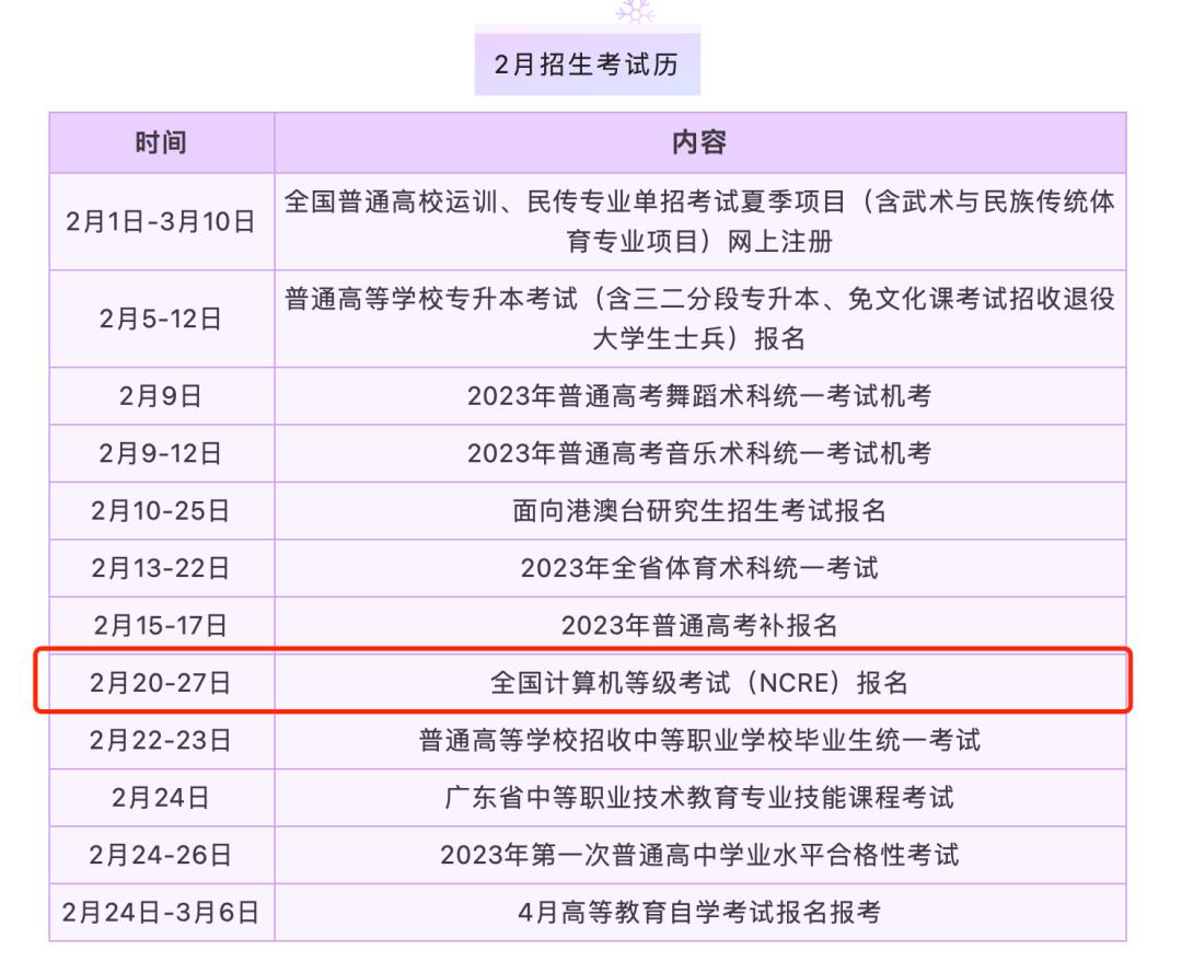 官宣！计算机报名时间公布