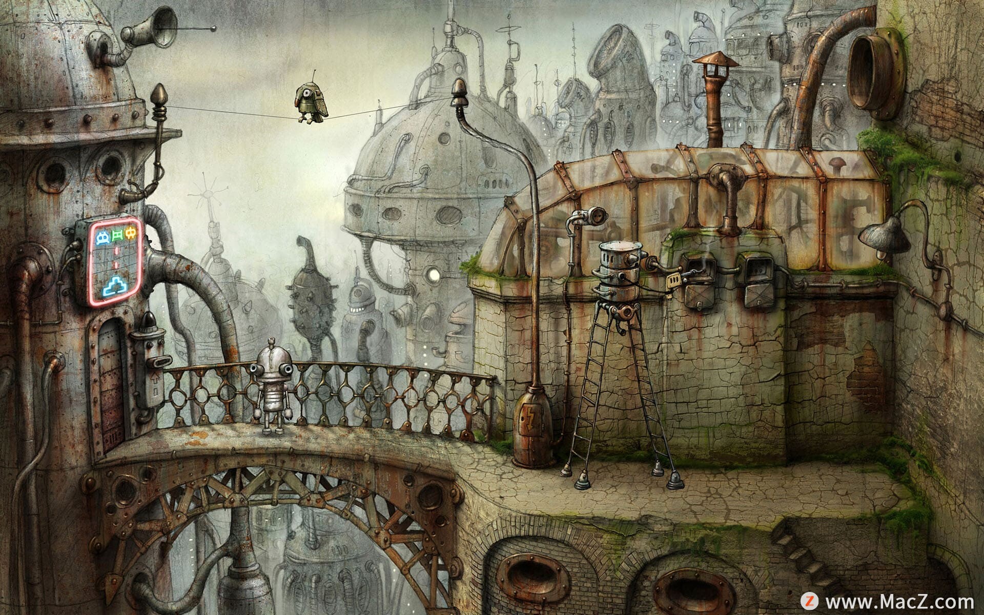 气概奇特的冒险解谜游戏：机械迷城Machinarium for Mac中文版