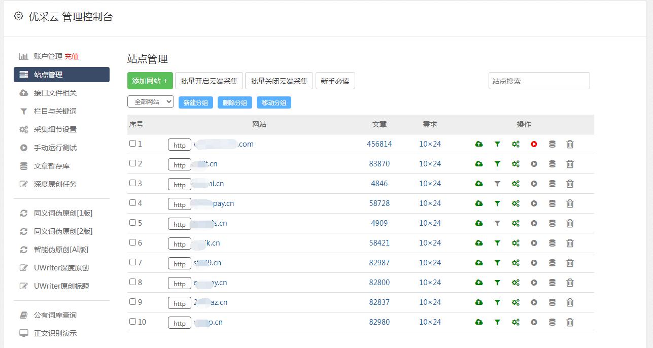 优采云软件，助你快速实施站内seo优化！