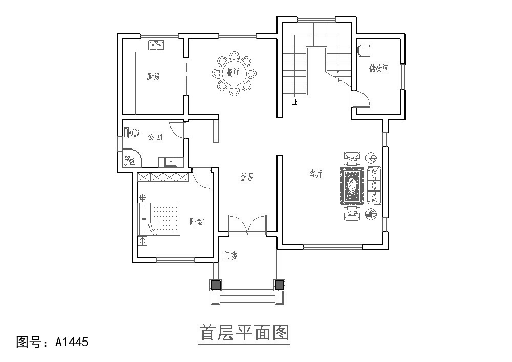 建筑气概简洁大方，更受农村伴侣的喜欢，规划功用齐备