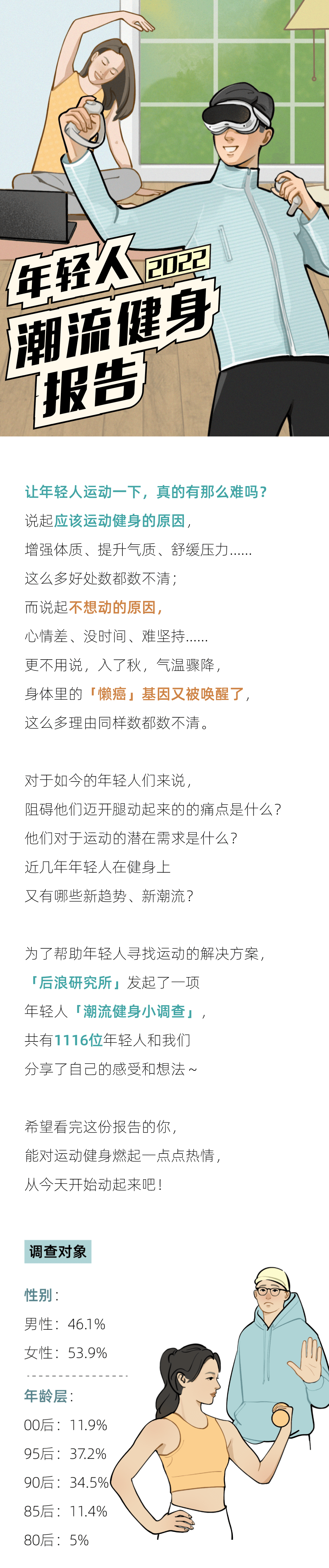 当躺平的年轻人，起头相信「运动即正义」｜2023年轻人潮水健身陈述