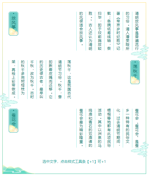 微信图文排版主题之清明节排版素材+案牍