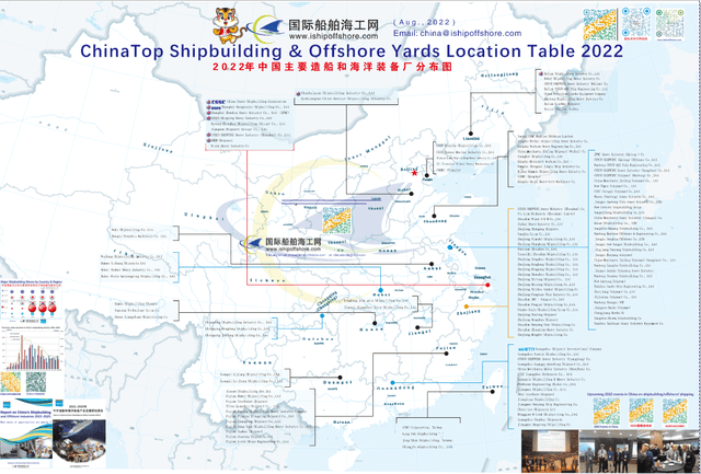 2023年超大版造船坞地图在上海胜利发布，最新摆列有300多家船坞