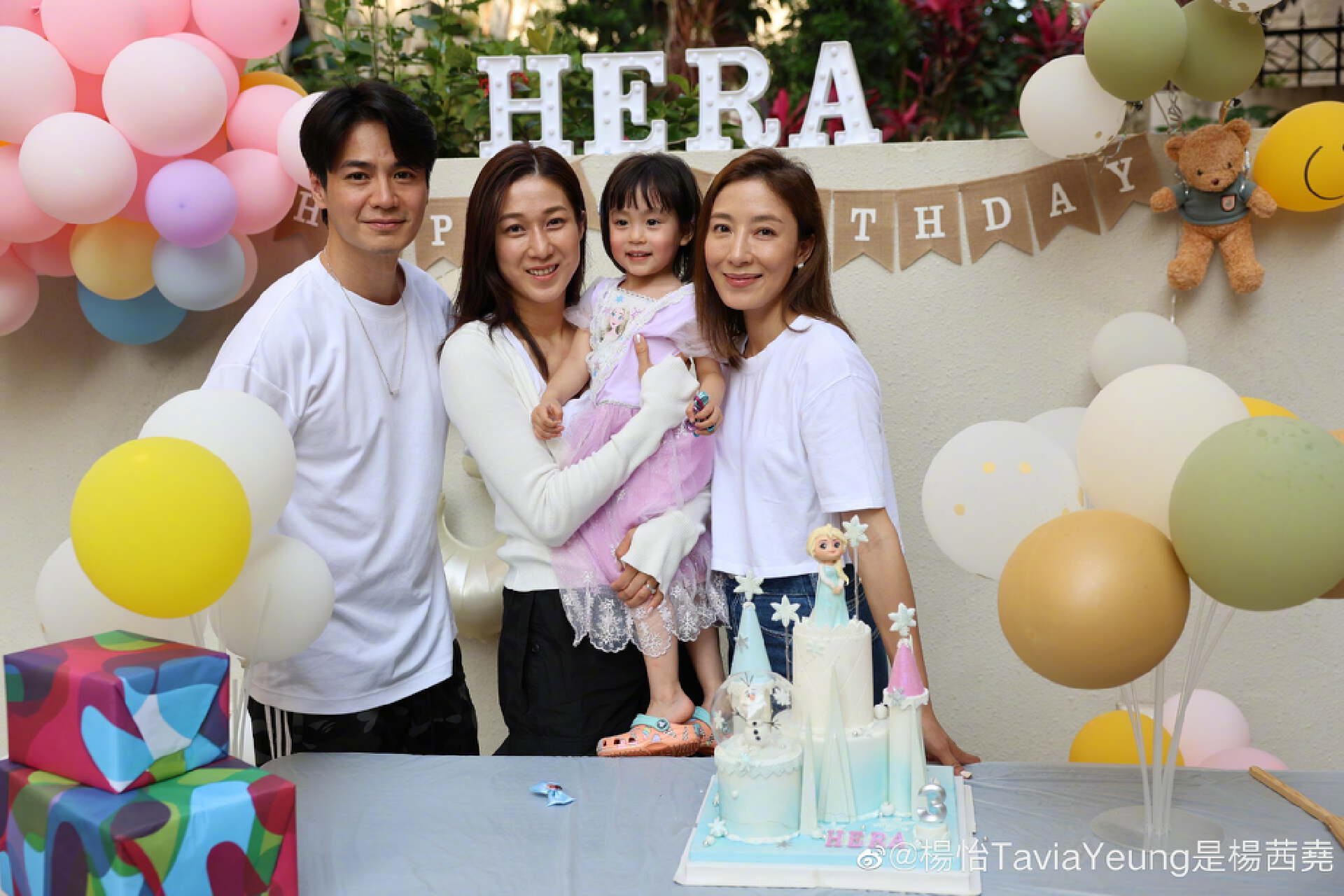 TVB视后为女儿庆贺3岁生日！小家伙变公主迷，钟嘉欣稀有现身