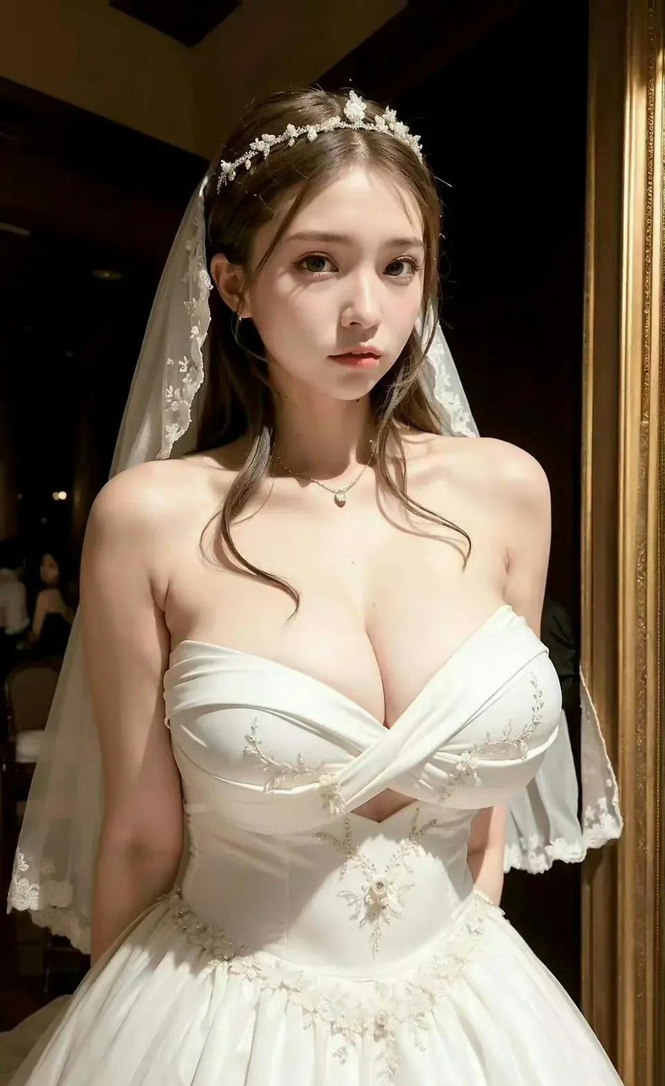 一位身材绝BG真人佳的女博主晒出6张婚纱照男人们看到都流口水(图6)