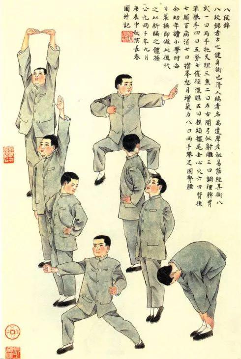 又因为功法共有八段,每段一个动作, 故名为「八段锦」