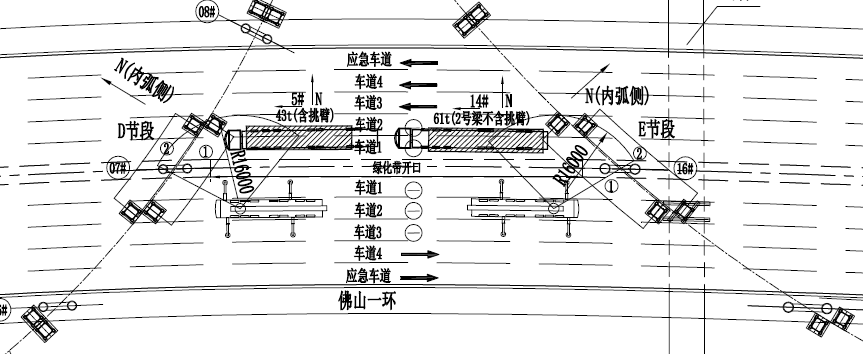 封闭时间约2晚(夜晚22点-早上6点),均用于汽车吊站位,运梁车停放以及