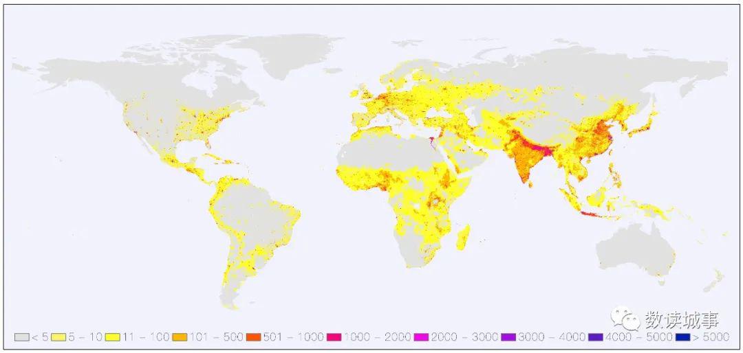 地学数据扩张的世界收缩的城市分享世界人口密度数据