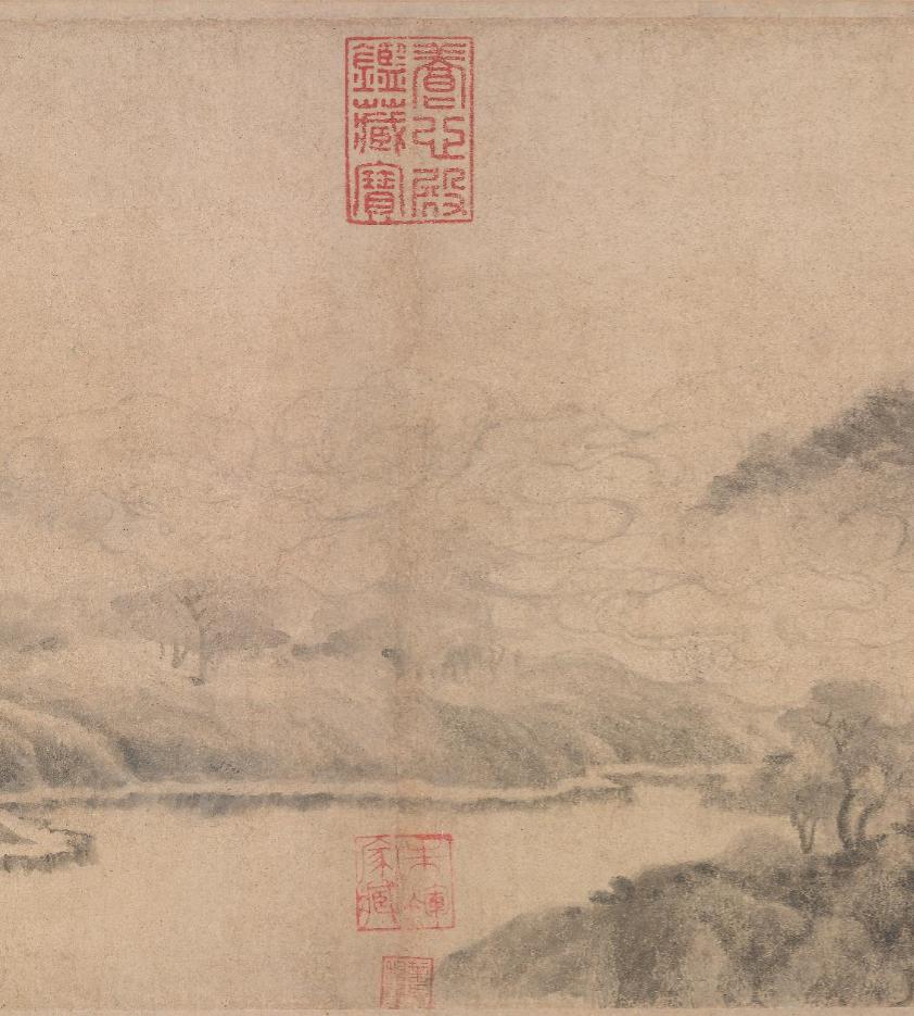 赏画米友仁云山墨戏图卷