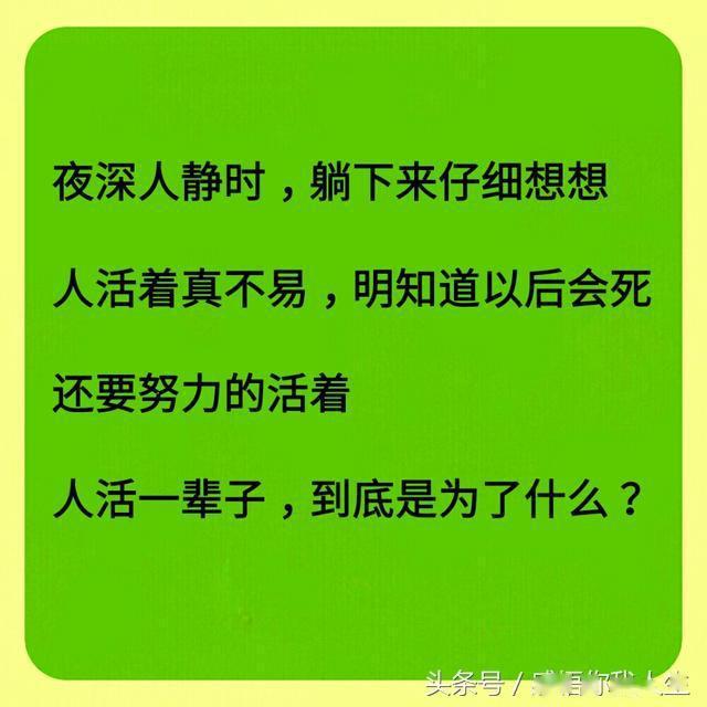 人活一辈子,到底是为了什么?