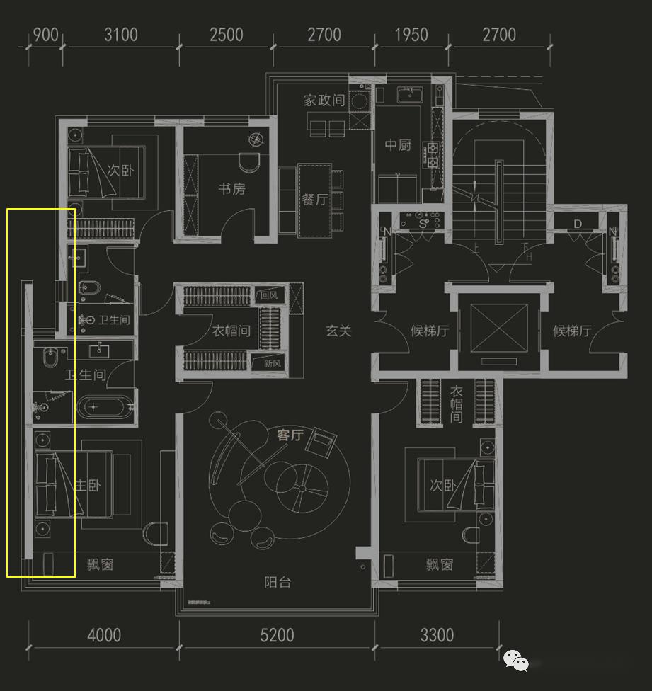 金茂如意府165㎡户型