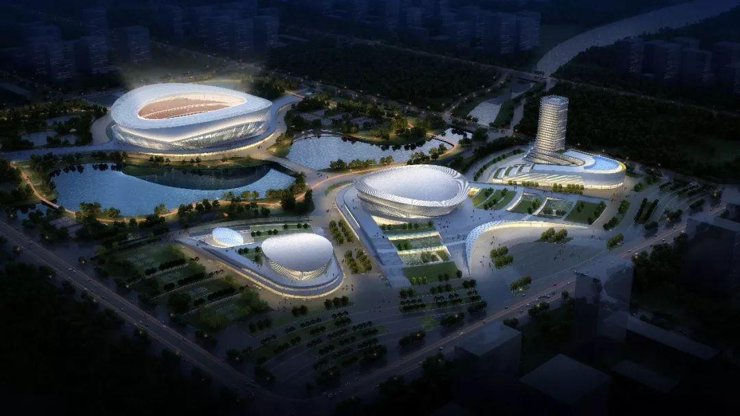 西安路北核心区域,兰山区原鄅国古城遗址西侧,主要包括:体育场,体育馆