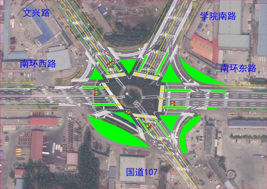 ( 梨园环岛拆除改造后示意图)