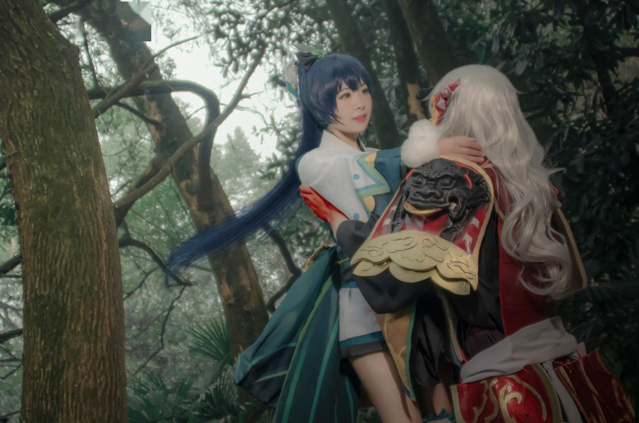 阴阳师萤草茨木童子cosplay