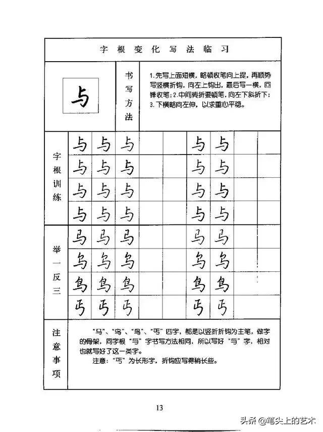 行书快速学习法,练好这些字根可举一反三