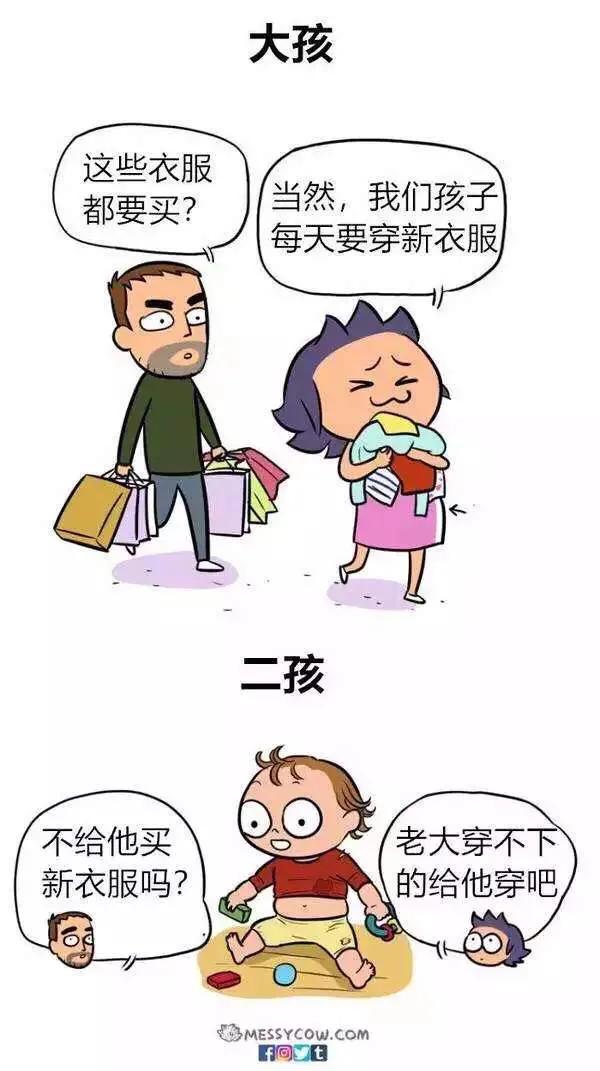 一胎和二胎也太区别对待了吧漫画