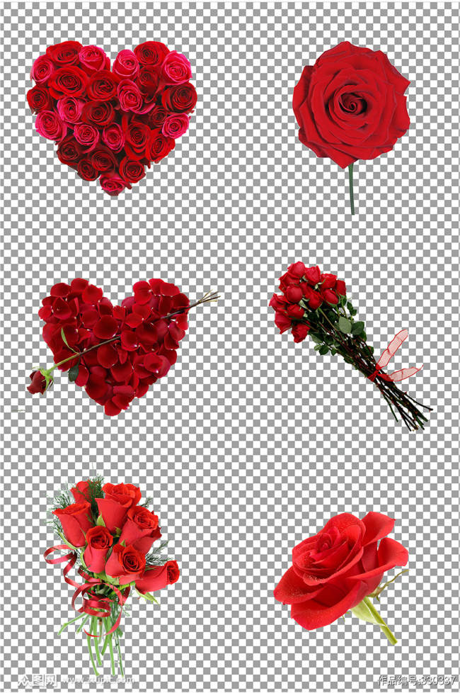众图网好看的玫瑰花免抠设计素材图片