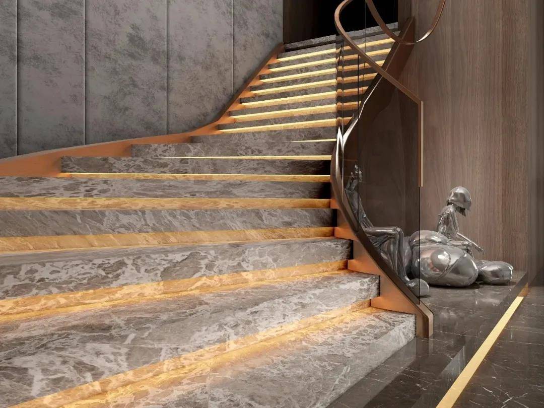 casamica▎轻奢时代楼梯可以这样设计别墅必备