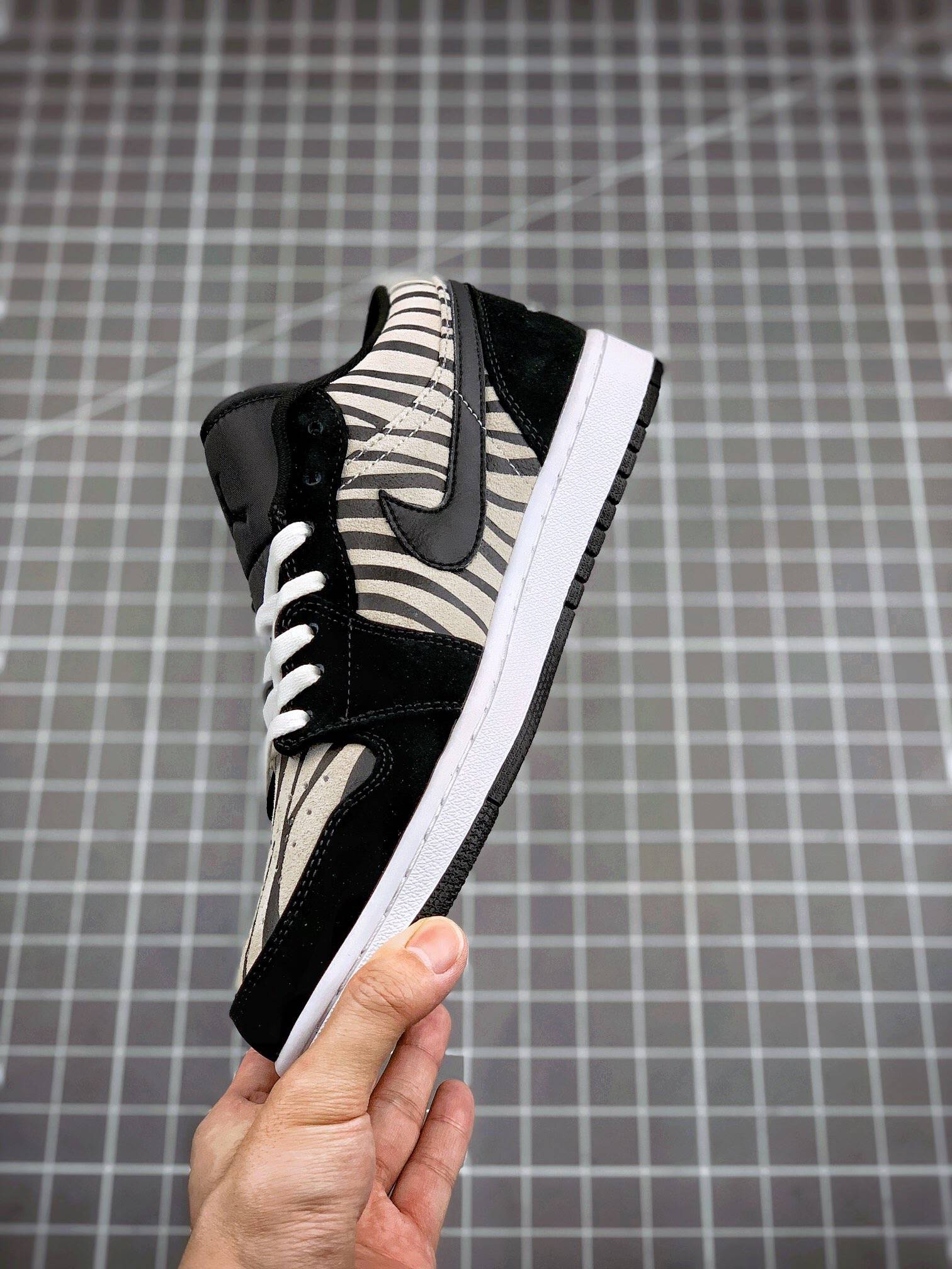 乔丹zebra 斑马纹 air jordan 1 low gs 低帮运动鞋