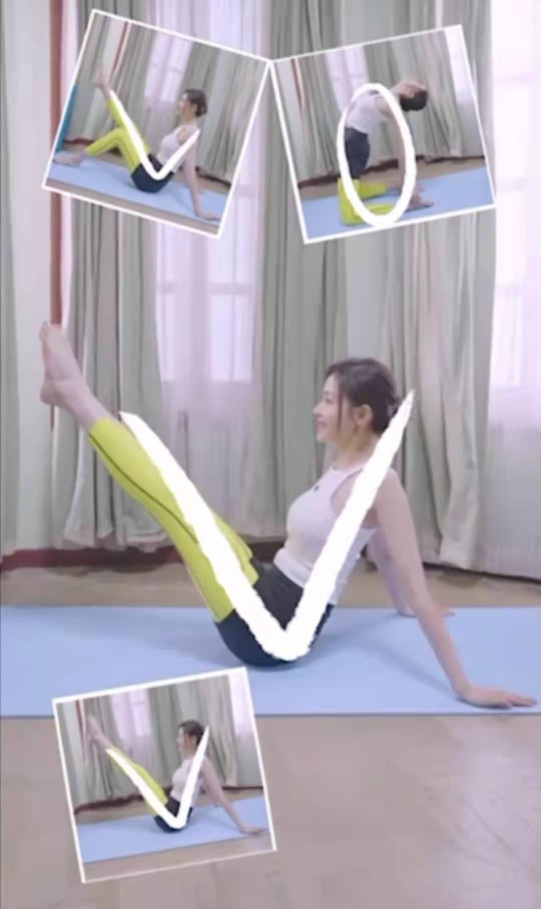 张天爱用瑜伽摆love造型,显露好身材,高难度动作看呆杜海涛