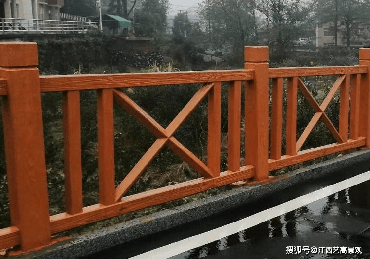 仿古木栏杆图片大全,仿木纹水泥栏杆制作,水泥栏杆上油漆颜色注意事项