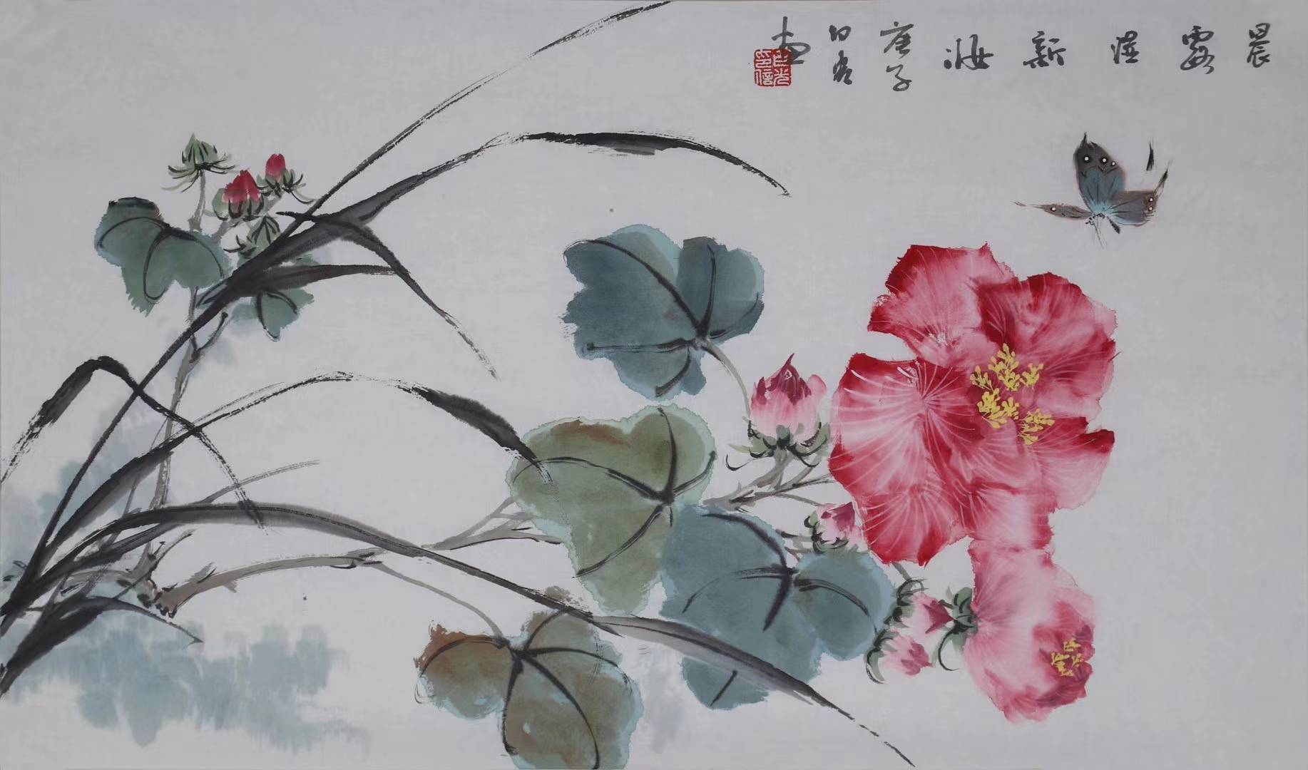 天津美院画家白光花鸟画清新淡雅物象生动