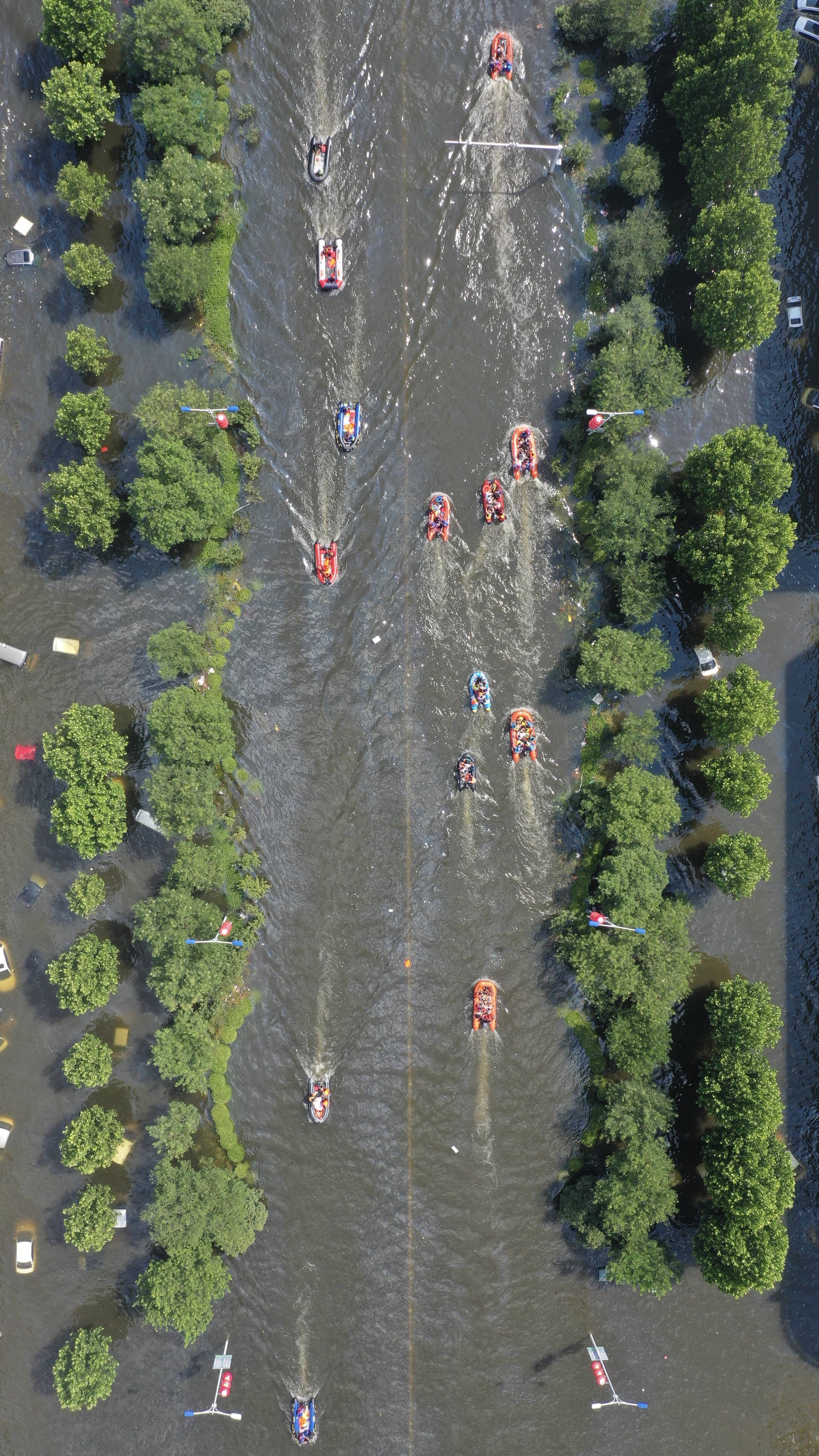 第七届(2021)中国无人机影像大赛年度航拍图片《河南水灾抗洪纪实》