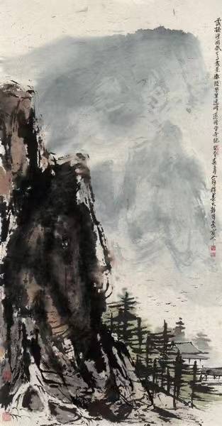 国画大家,指墨画艺术大师朱祖国和国画大家,指墨画艺术大师崔如琢作品