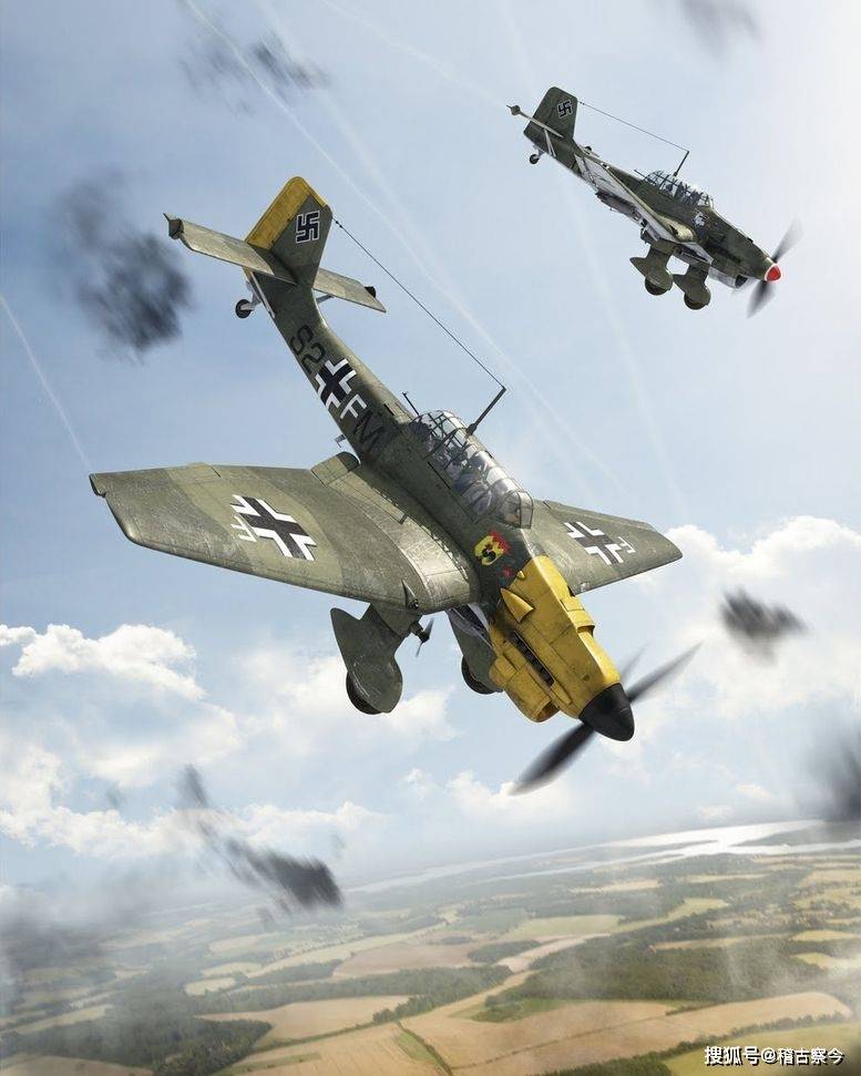 原创斯图卡俯冲轰炸机 被称为"尖啸死神" 二战盟军士兵的心理阴影