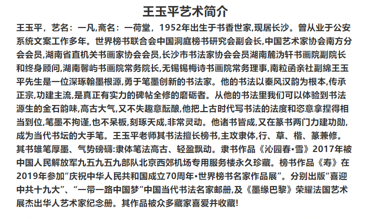 国粹艺术名家—王玉平_书法