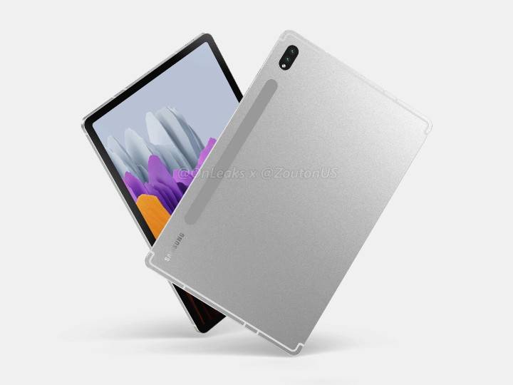 三星galaxy tab s8彩图曝光 tab s8 ultra也将有浏海设计?