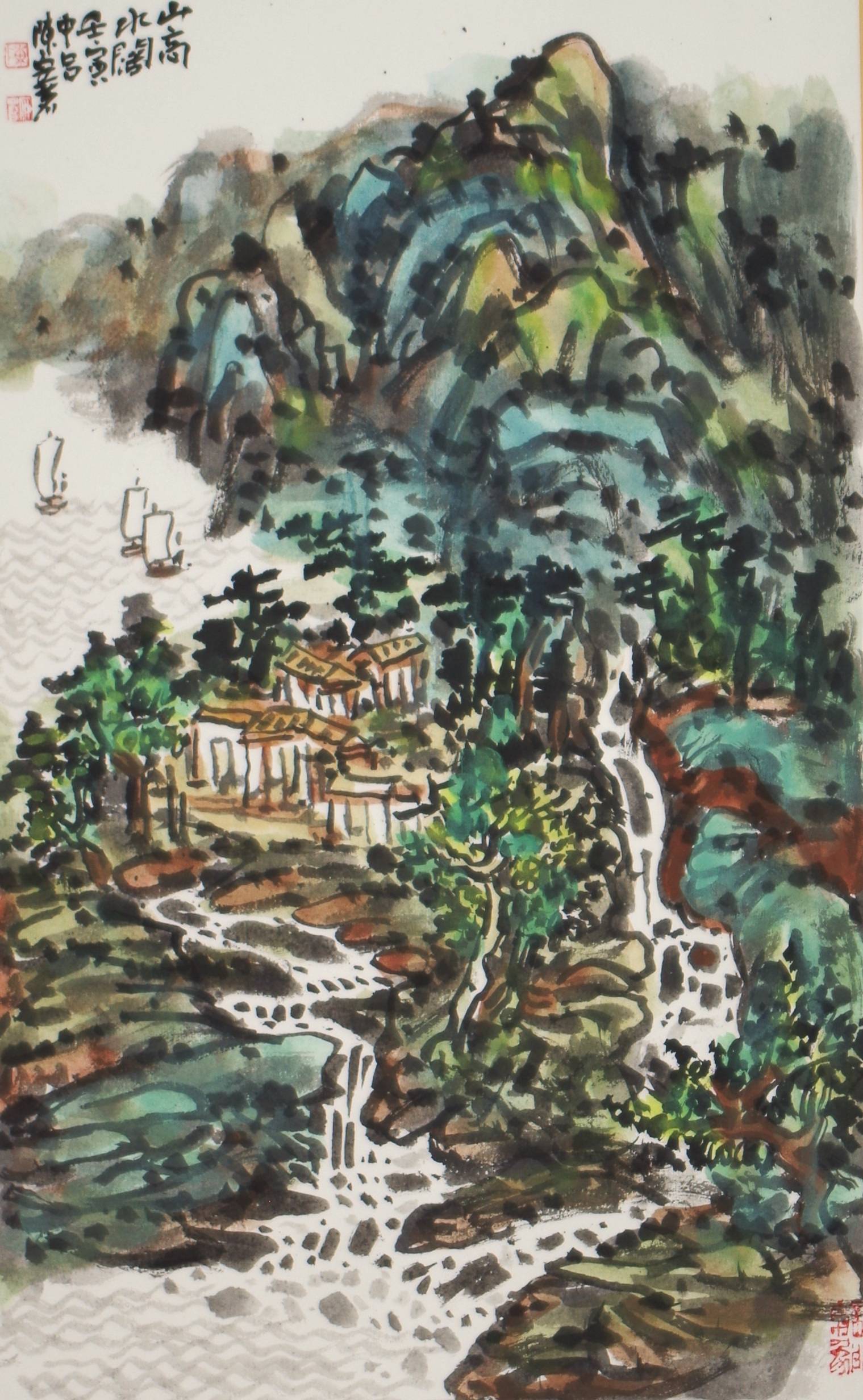 [每周画题] 陈安明山水画(020) 重温"六法"_气韵_cmx_中国