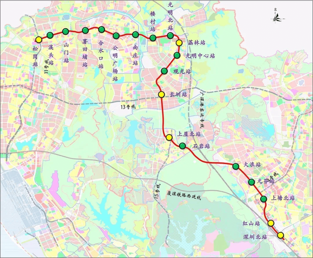 光明终于也有地铁了,下月开通的深圳6号线都经过哪些地方?_龙华区