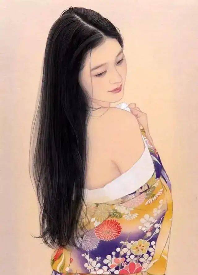 人称日本最美女画家,"工笔"人体画绝了,极具香艳的极致诱惑
