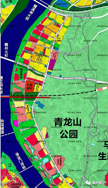 赣州市水东组团地块图