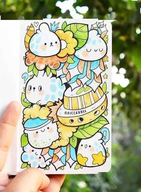 让手帐可爱翻倍的简笔画素材,儿童简笔画大全,简单易学