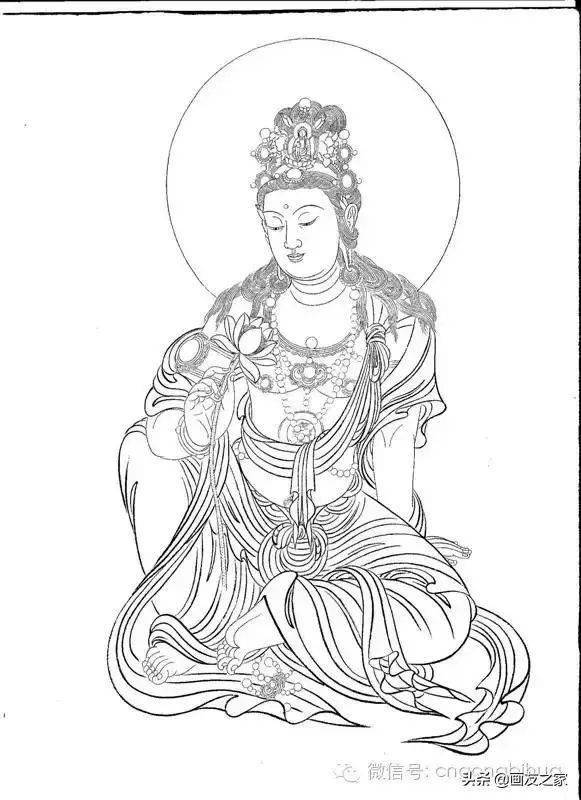 观音白描及彩色图