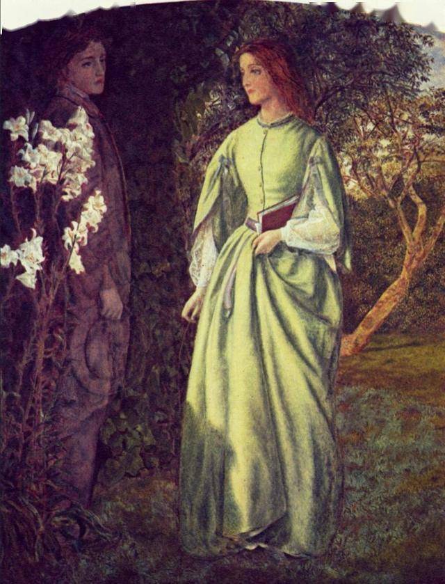 英国拉斐尔前派著名画家亚瑟·休斯(arthur hughes)作品欣赏